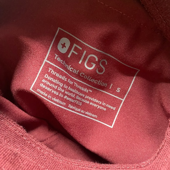 Figs Limited edition Nepal burgundy joggers - Picture 4 of 4